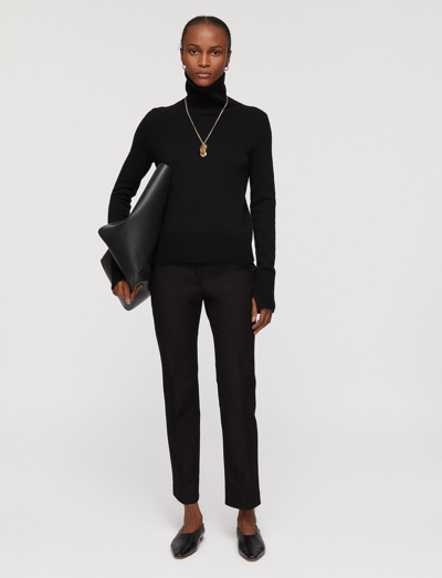 Joseph Pure Cashmere High Neck Jumper In Black