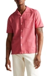 Ted Baker Chatley Jersey Pique Cabana Shirt In Pink