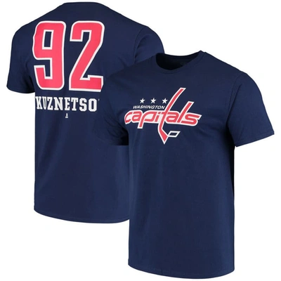 Fanatics Branded Evgeny Kuznetsov Navy Washington Capitals Underdog Name & Number T-shirt