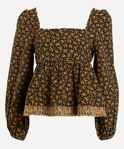 Bytimo Baby Cord Top In Dark Blossom
