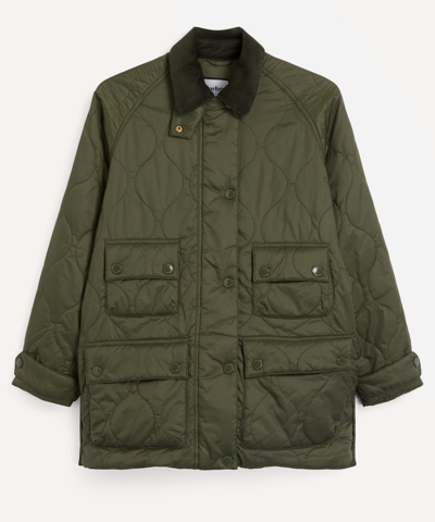 Barbour X Alexa Chung Myrtle Quilted Jacket - Size 18 In Olive