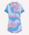 House Of Sunny Good Vibrations Abstract-pattern Knitted Body In Sea Blue And Parma Violet