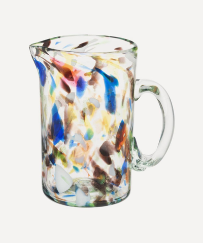 Late Afternoon Terrazzo Glass Jug In Multicolour