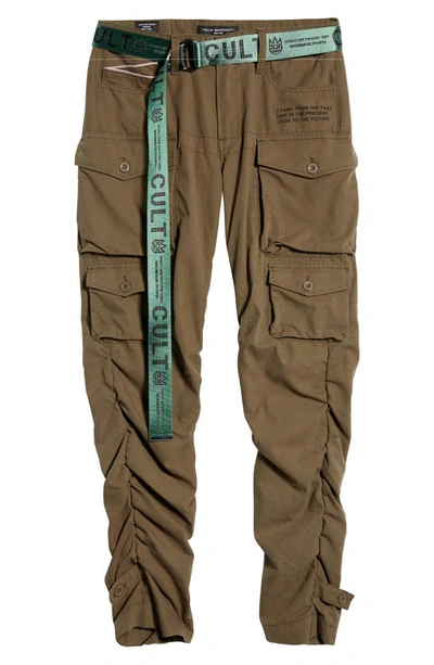 Cult Of Individuality Rocker Belted Cargo Pants In Hunter