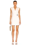 Givenchy Padlock Washed Denim Minidress In White