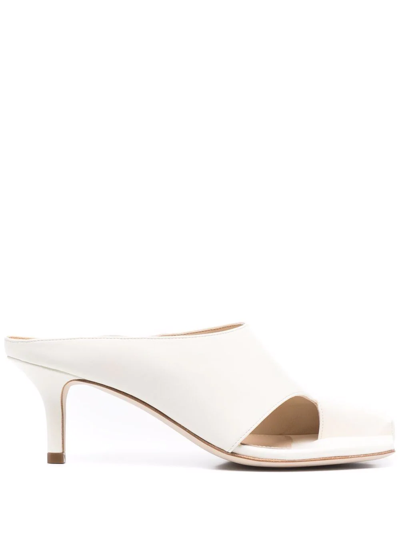 Elleme Cachecache Leather Mules In Beige