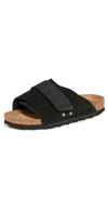 BIRKENSTOCK KYOTO SUEDE/NUBUCK SANDALS BLACK