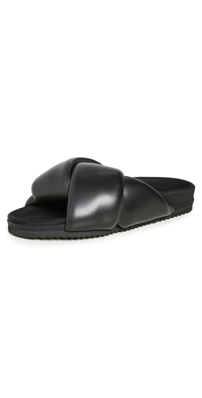 Roam Foldy Puffy Slide Sandal In Black