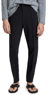 Theory Curtis Drawstring Precision Ponte Pants Black In Black