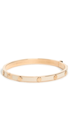 Tory Burch Miller Goldtone & Enamel Hinge Bracelet In Tory Gold / New Ivory