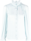 ZADIG & VOLTAIRE TACCA RUFFLE-DETAIL BLOUSE