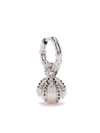 Kasun London The Dragon And The Pearl Hoop Earrings In Silber