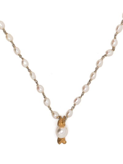 Claire English Tortura Pearl Necklace In Silber