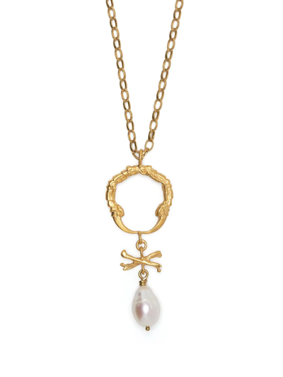 Claire English Eurydice Pearl-pendant Necklace In Gold