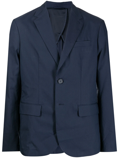 Armani Exchange 单排扣西装夹克 In Blau