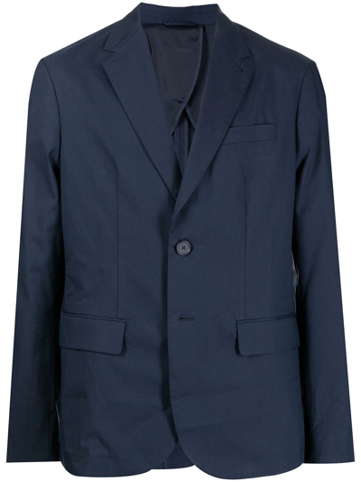 Armani Exchange Single-breasted Blazer In Blau