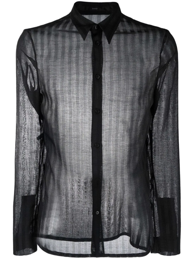 Sapio Semi Sheer-design Shirt In Schwarz
