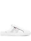 Moncler Leather Ariel Clog Sneakers In Weiss
