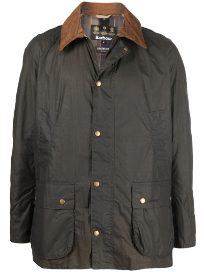 Barbour Contrasting-collar Detail Jacket In Grün