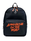 AUTOMOBILI LAMBORGHINI SLOGAN-PRINT BACKPACK