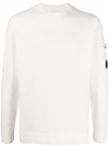 C.p. Company Sea Island Gauze White Cotton Sweater