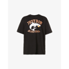 Just Don Shark Brand-print Cotton-jersey T-shirt In Black