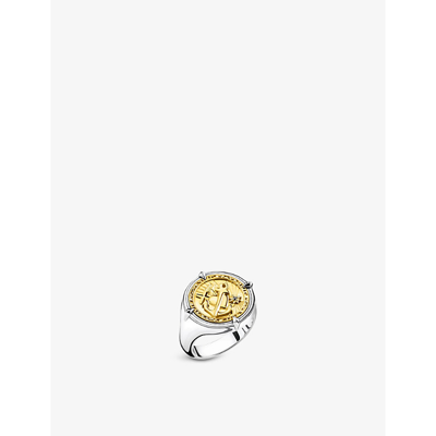 Thomas Sabo Mens Yellow Gold-coloured Faith, Love, Hope 18ct Yellow-gold Plated Sterling-silver Sign