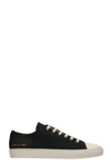 Common Projects Tournament Low Rubber-trimmed Canvas Sneakers In Black