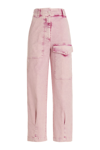 Nude Cotton Trousers In Pink