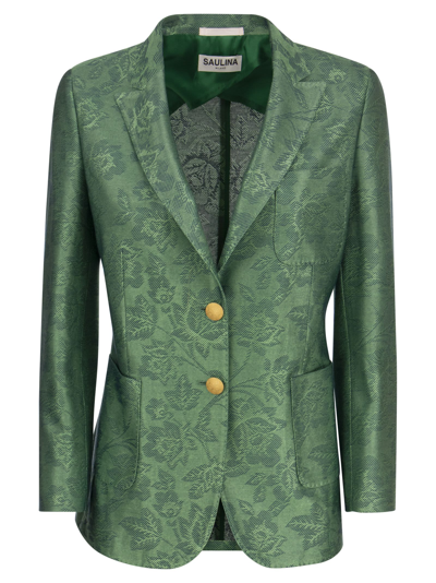 Saulina Adelaide - 2-button Single-breasted Jacket In Green