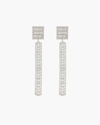 ALESSANDRA RICH LONG EARRINGS WITH BAGUETTE CRYSTALS