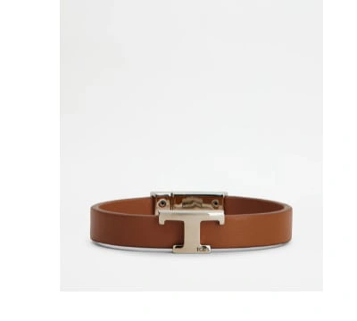 Tod's Bracciale In Pelle Marrone Xemb1990100rlxs410 In Brown