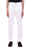 MAURO GRIFONI PANTS IN WHITE LINEN