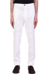 Mauro Grifoni Pants In White Linen In White