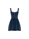 Alexander Mcqueen Denim Mini Dress Women In Medium Wash