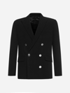 BALMAIN DOUBLE-BREASTED VISCOSE BLAZER