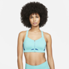 Nike Alpha Women's High-support Padded Zip-front Sports Bra In Green