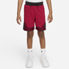 Jordan Kids' Dri-fit Air Diamond Mesh Basketball Shorts In Gym Red