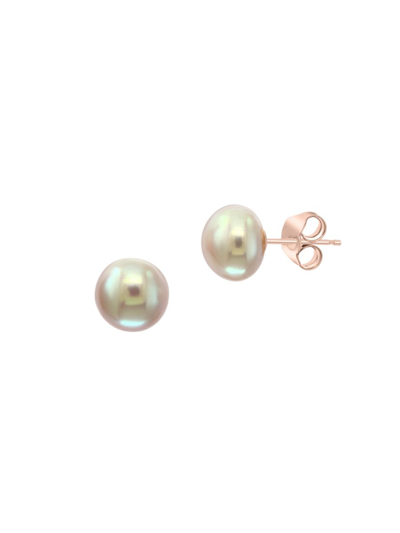 Effy Women's 14k Rose Gold & 8mm Pink Freshwater Pearl Stud Earrings