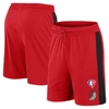 FANATICS FANATICS BRANDED RED PORTLAND TRAIL BLAZERS 75TH ANNIVERSARY DOWNTOWN PERFORMANCE PRACTICE SHORTS