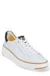 Cole Haan Mens White Grand Pro Topspin Leather Trainers