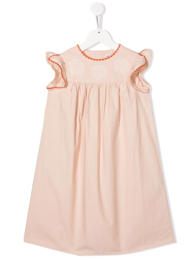 Bonpoint Kids' Brown Angie Dress In Nude