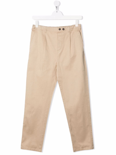 Douuod Teen Mid-rise Chino Trousers In Neutrals
