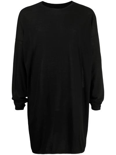 Rick Owens Tommy Oversized Sweatshirt In Black