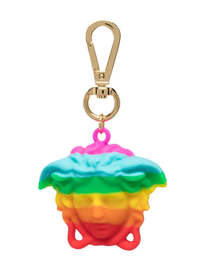 Versace Kids' Medusa Pendant Keyring In Multicolor