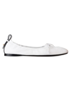 Frame Le Sunset Leather Flats In White