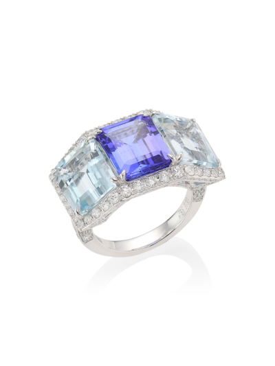 Piranesi Classic 18k White Gold & Multi-gemstone Ring