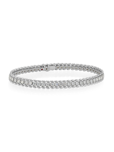 Roberto Coin Women's Line 18k White Gold & Diamond Bracelet