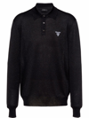 PRADA PRADA KNITTED POLO SHIRT