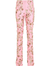 Dolce & Gabbana Crystal-embellished Leggings In Pink